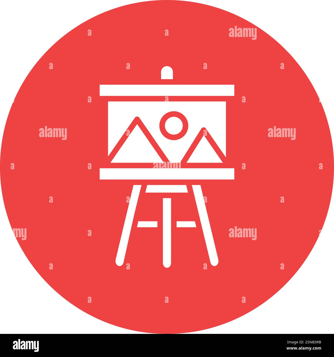 Art Gallery Vector Icon Design Illustration Stock Vector