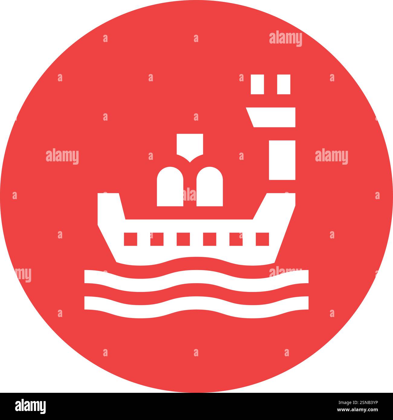 Drilling Boat Vector Icon Design Illustration Stock Vector