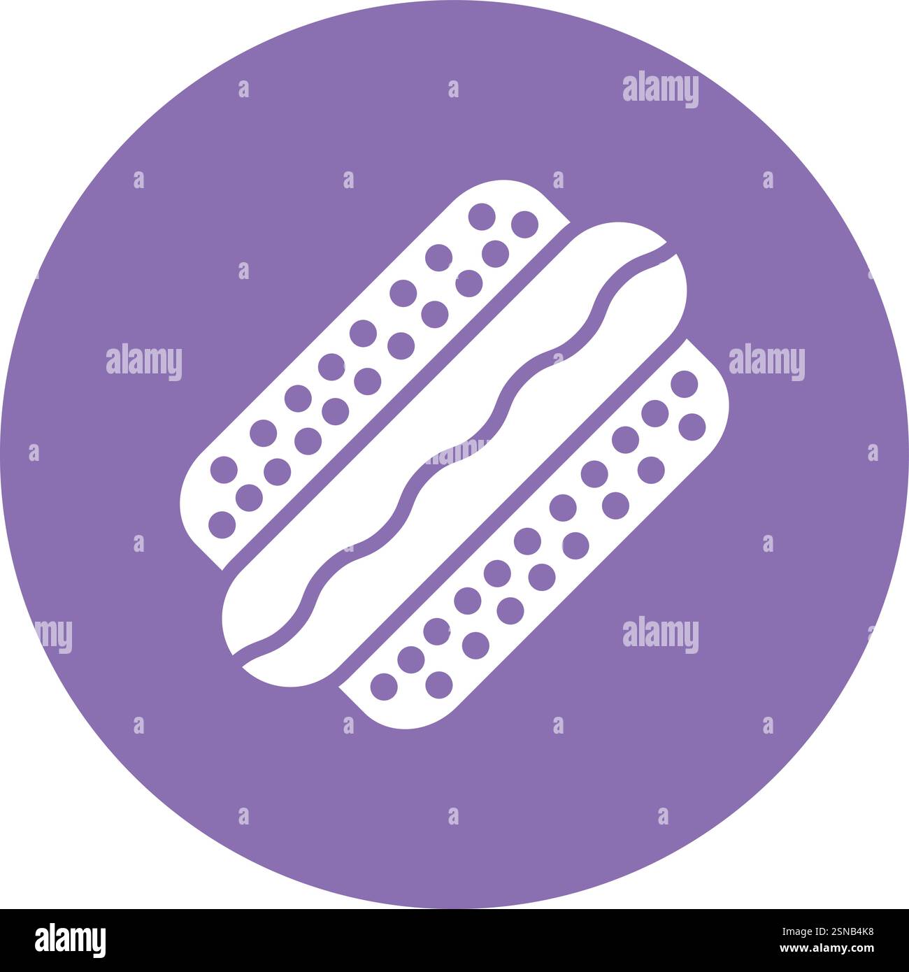 Hot Dog Vector Icon Design Illustration Stock Vector