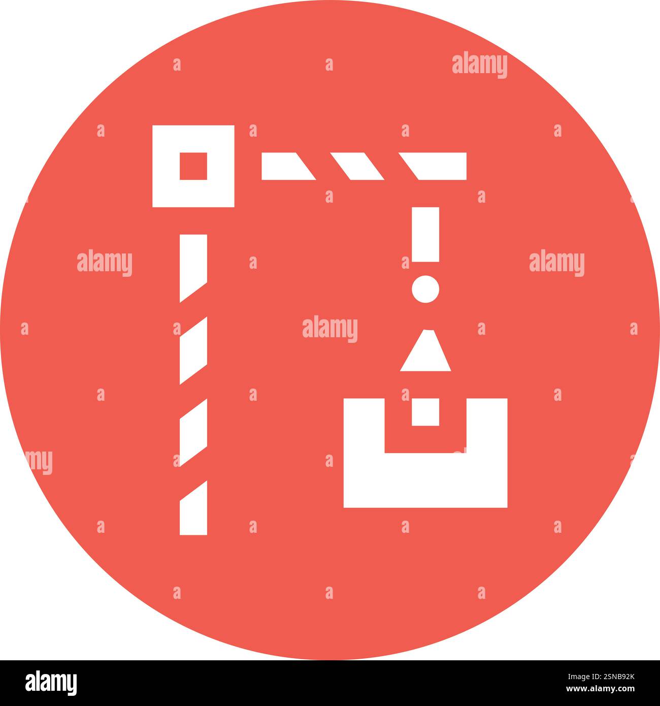 Container Lifting Vector Icon Design Illustration Stock Vector