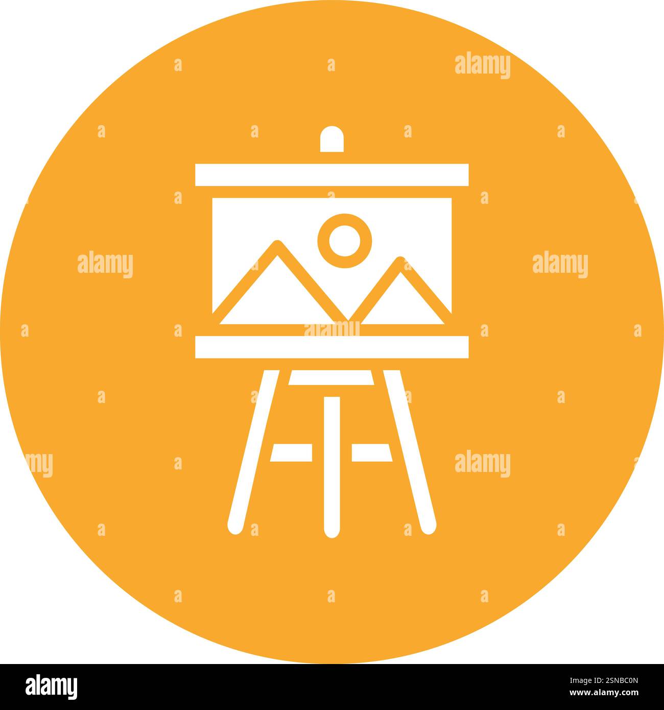 Painting Board Vector Icon Design Illustration Stock Vector
