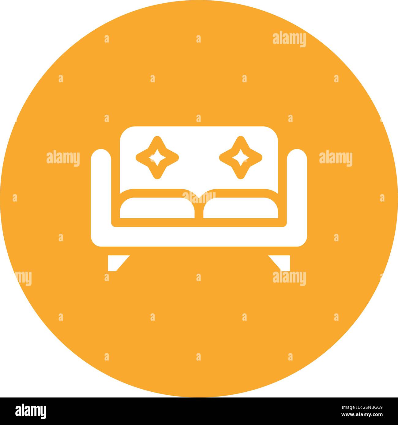 Sofa Vector Icon Design Illustration Stock Vector