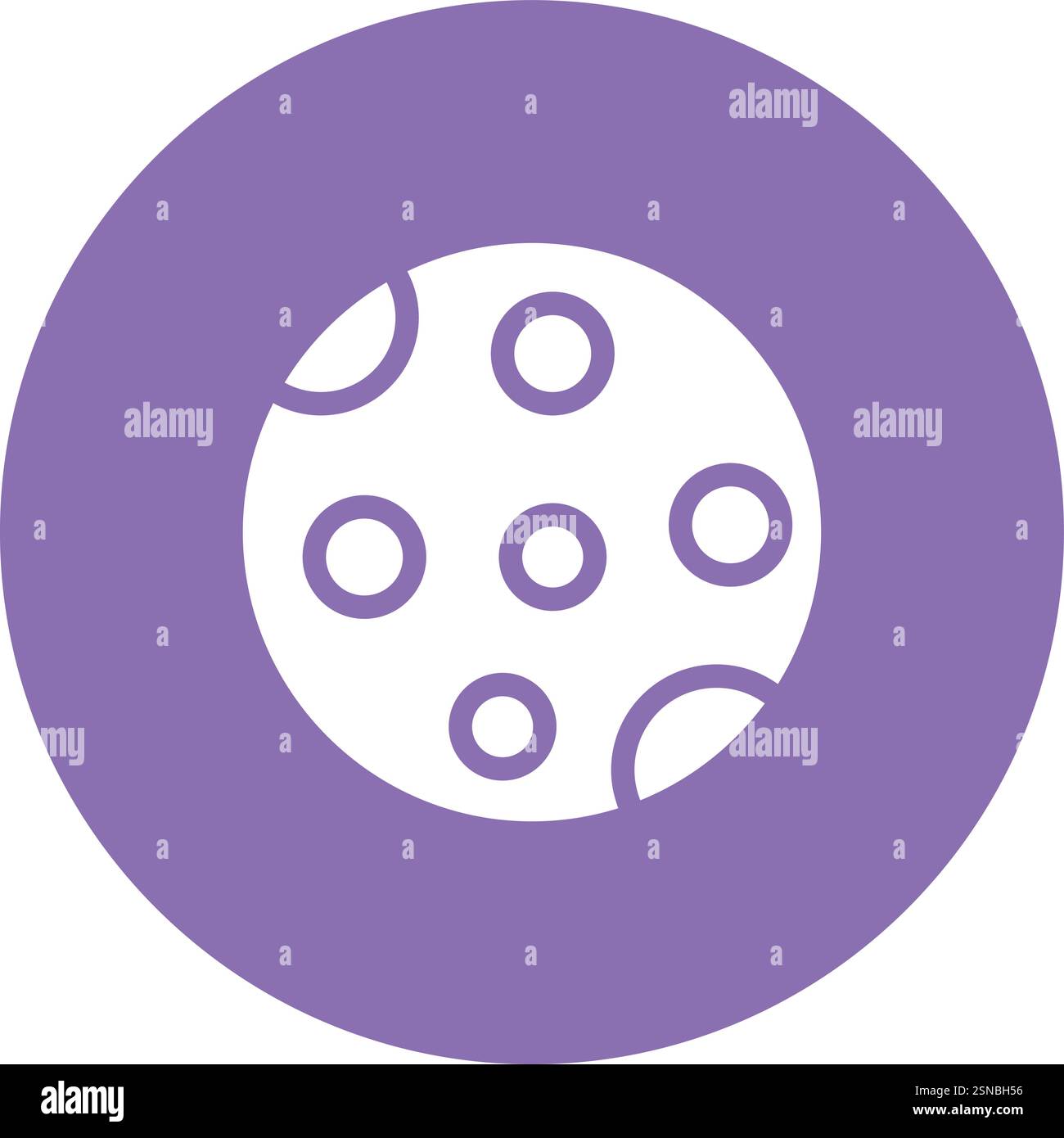 Full Moon Vector Icon Design Illustration Stock Vector