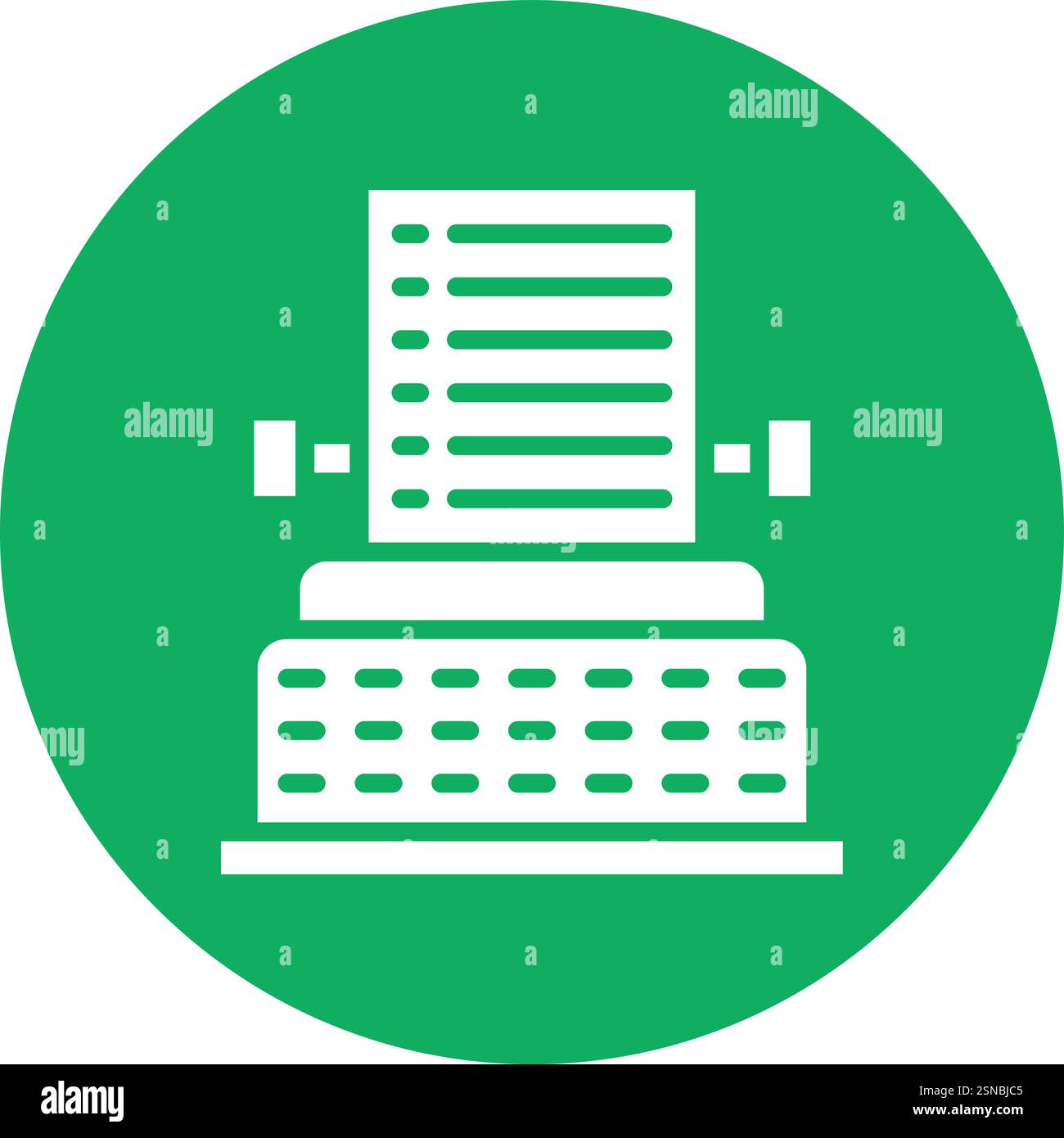 Typewriter Vector Icon Design Illustration Stock Vector