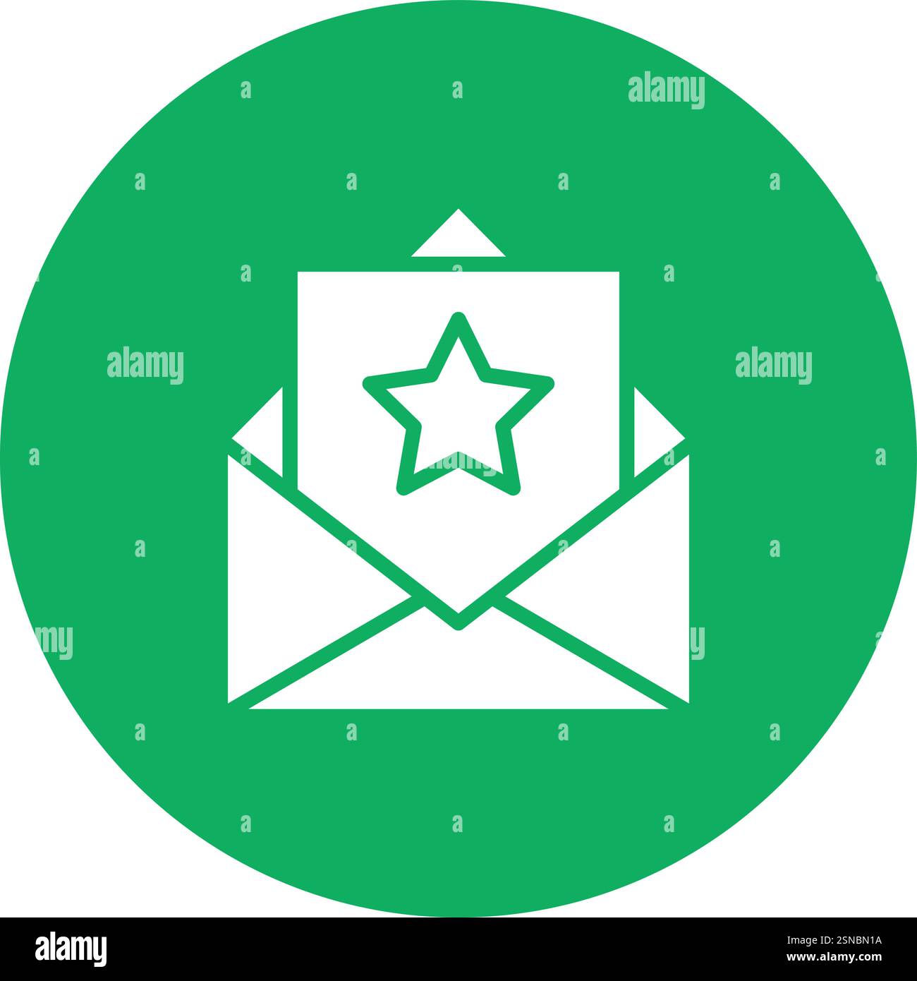 Starred Message Vector Icon Design Illustration Stock Vector
