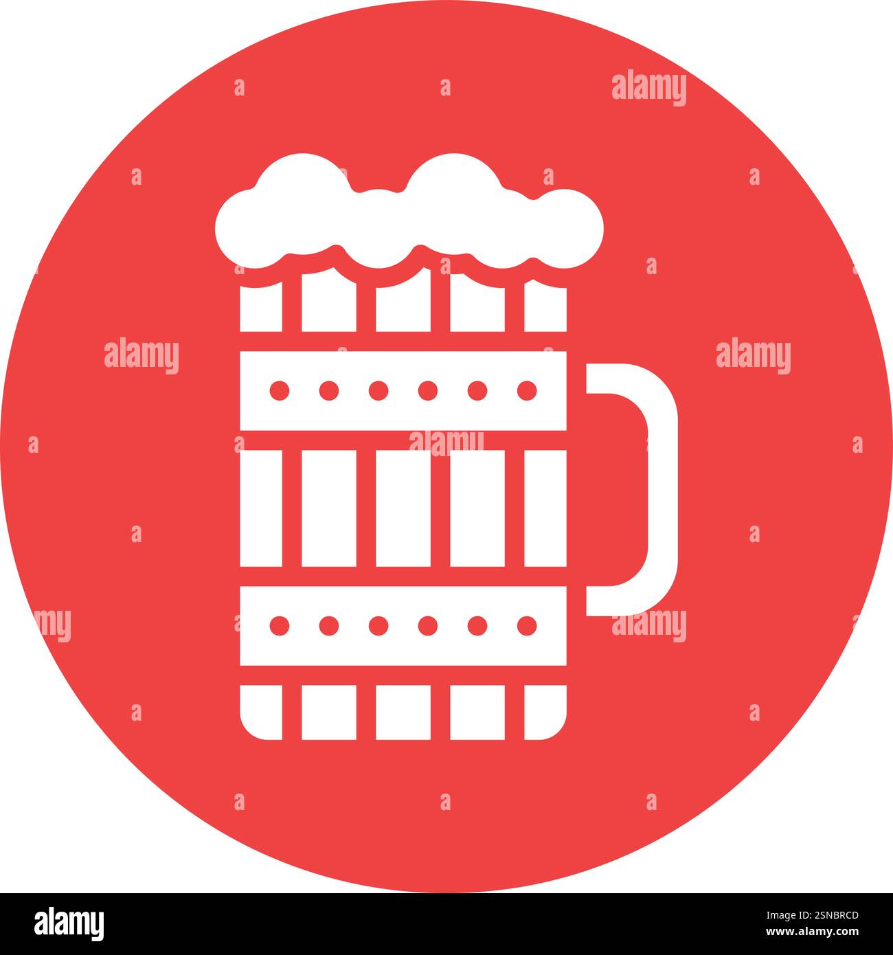 Wooden mug Vector Icon Design Illustration Stock Vector