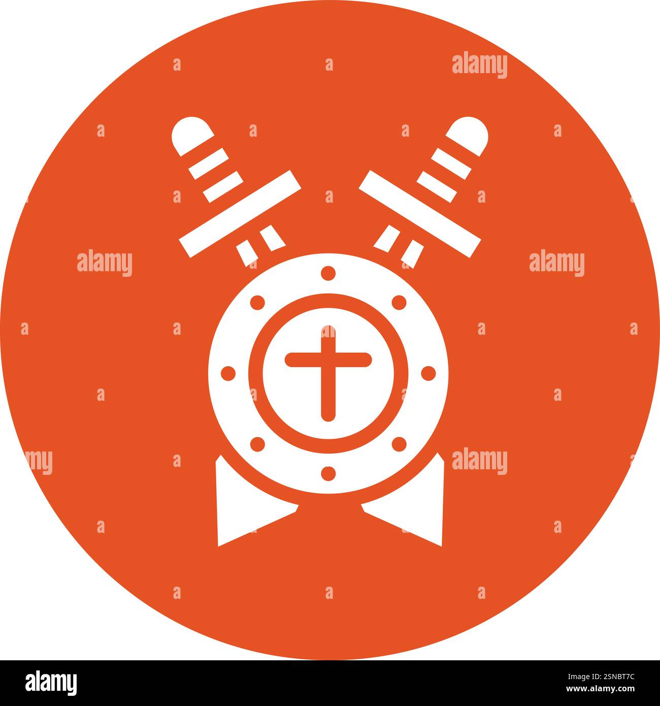 Shield with sword Vector Icon Design Illustration Stock Vector
