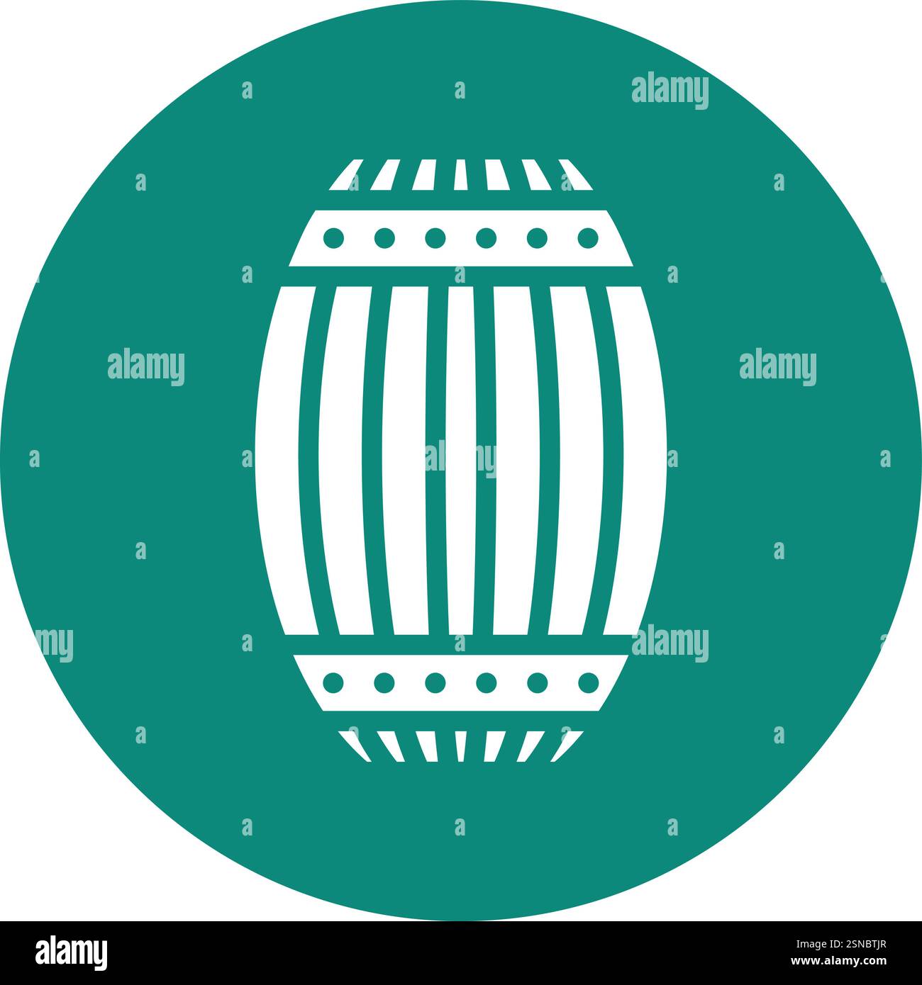 Wooden barrel Vector Icon Design Illustration Stock Vector
