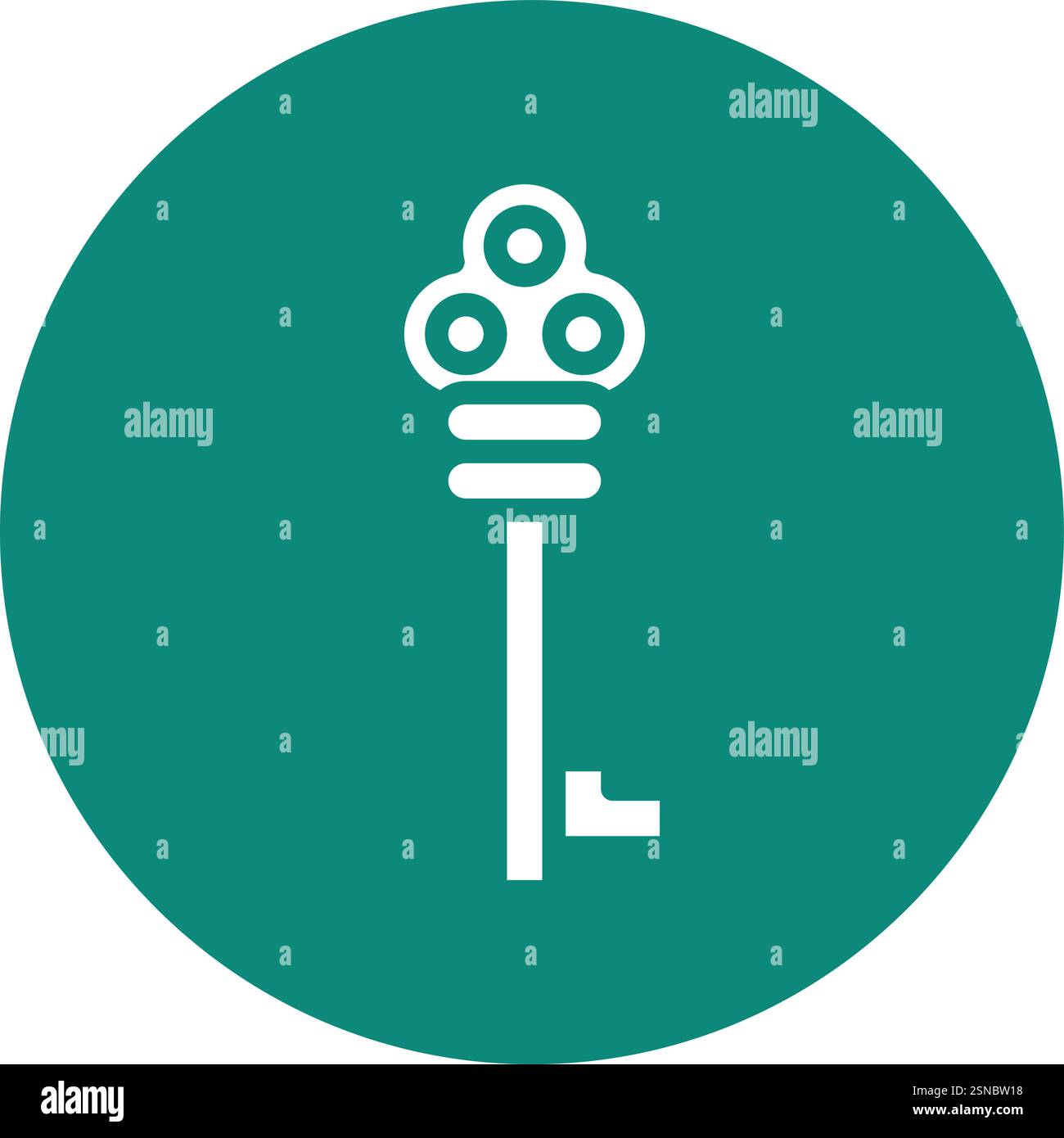Medieval key Vector Icon Design Illustration Stock Vector