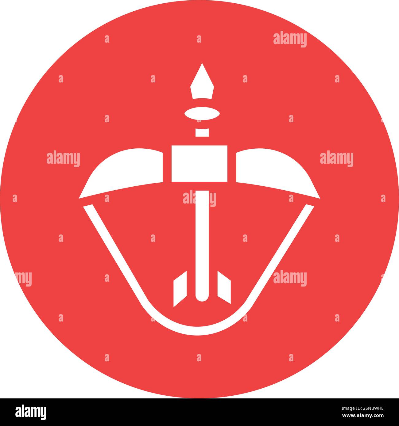 Crossbow Vector Icon Design Illustration Stock Vector