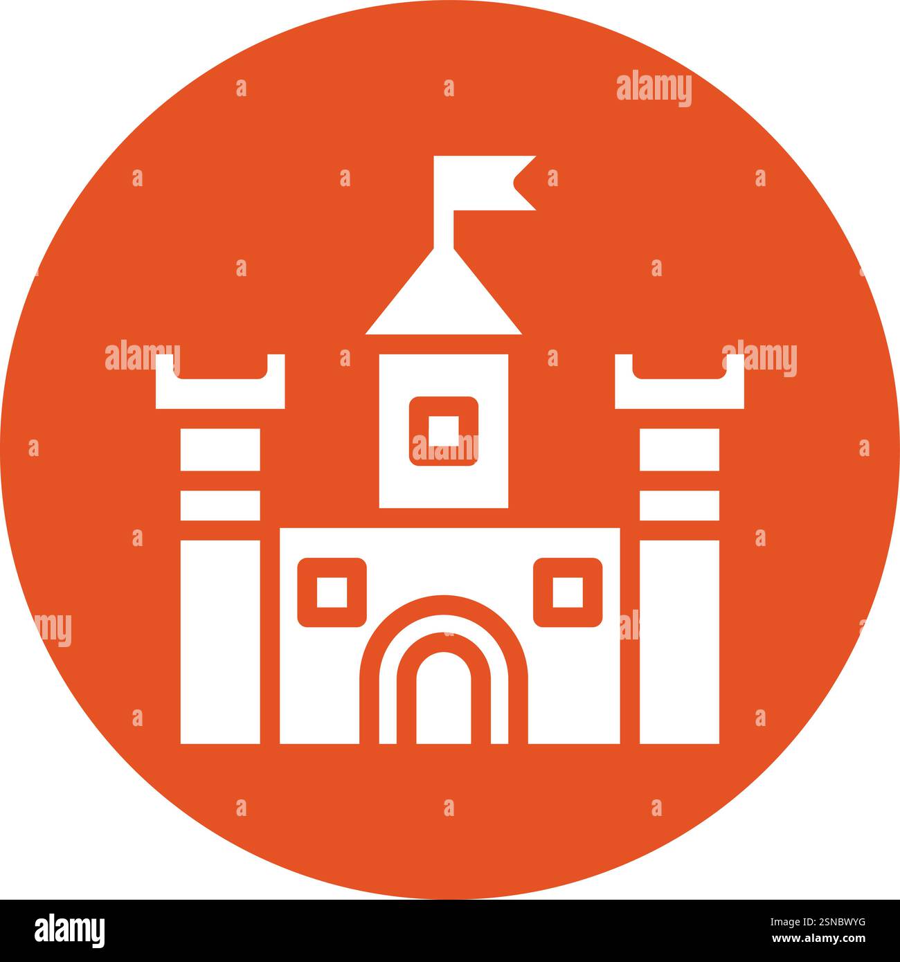Castle Vector Icon Design Illustration Stock Vector