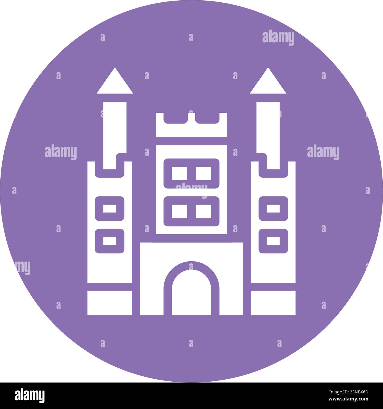 Castle Vector Icon Design Illustration Stock Vector
