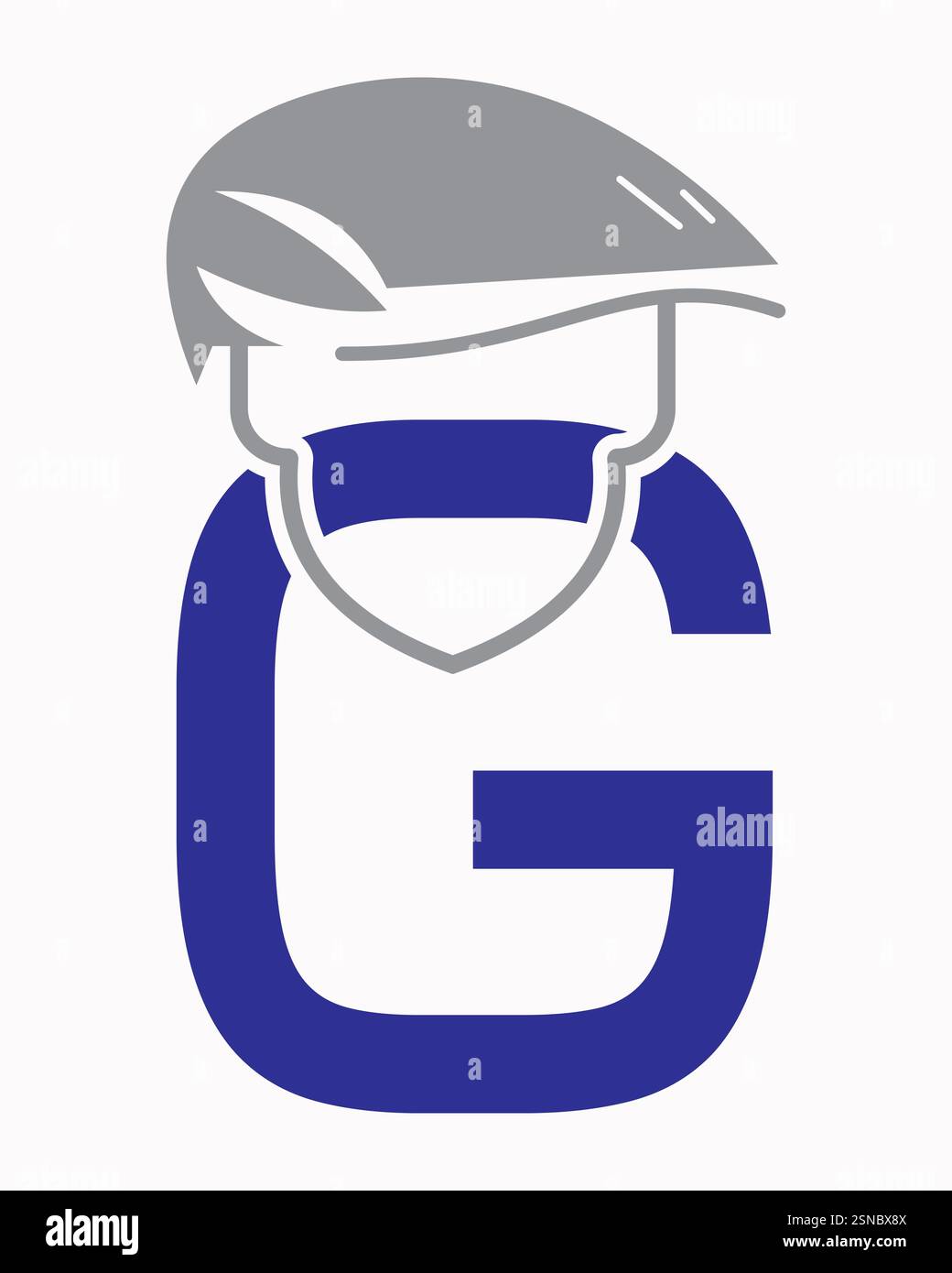 Initial Letter G Labour Day Logo Concept With Safety Helmet Symbol ...