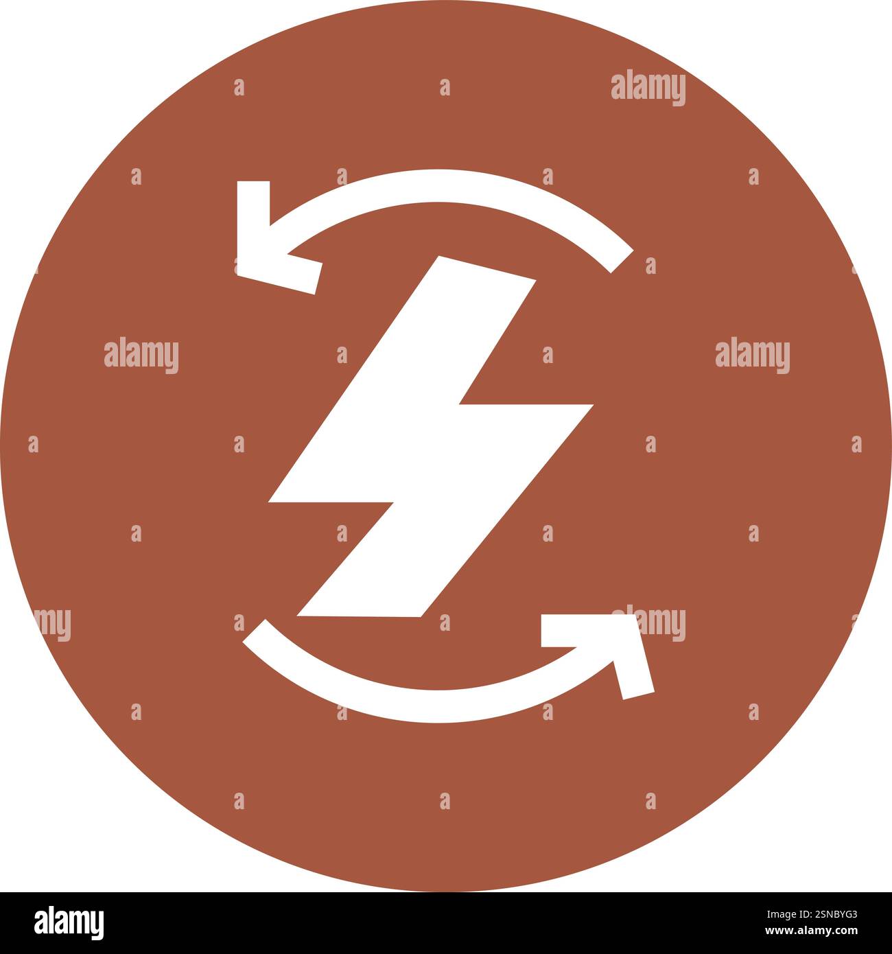 Electricity Recycling Vector Icon Design Illustration Stock Vector
