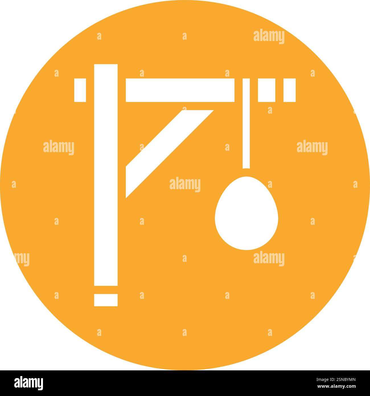Gallows Vector Icon Design Illustration Stock Vector