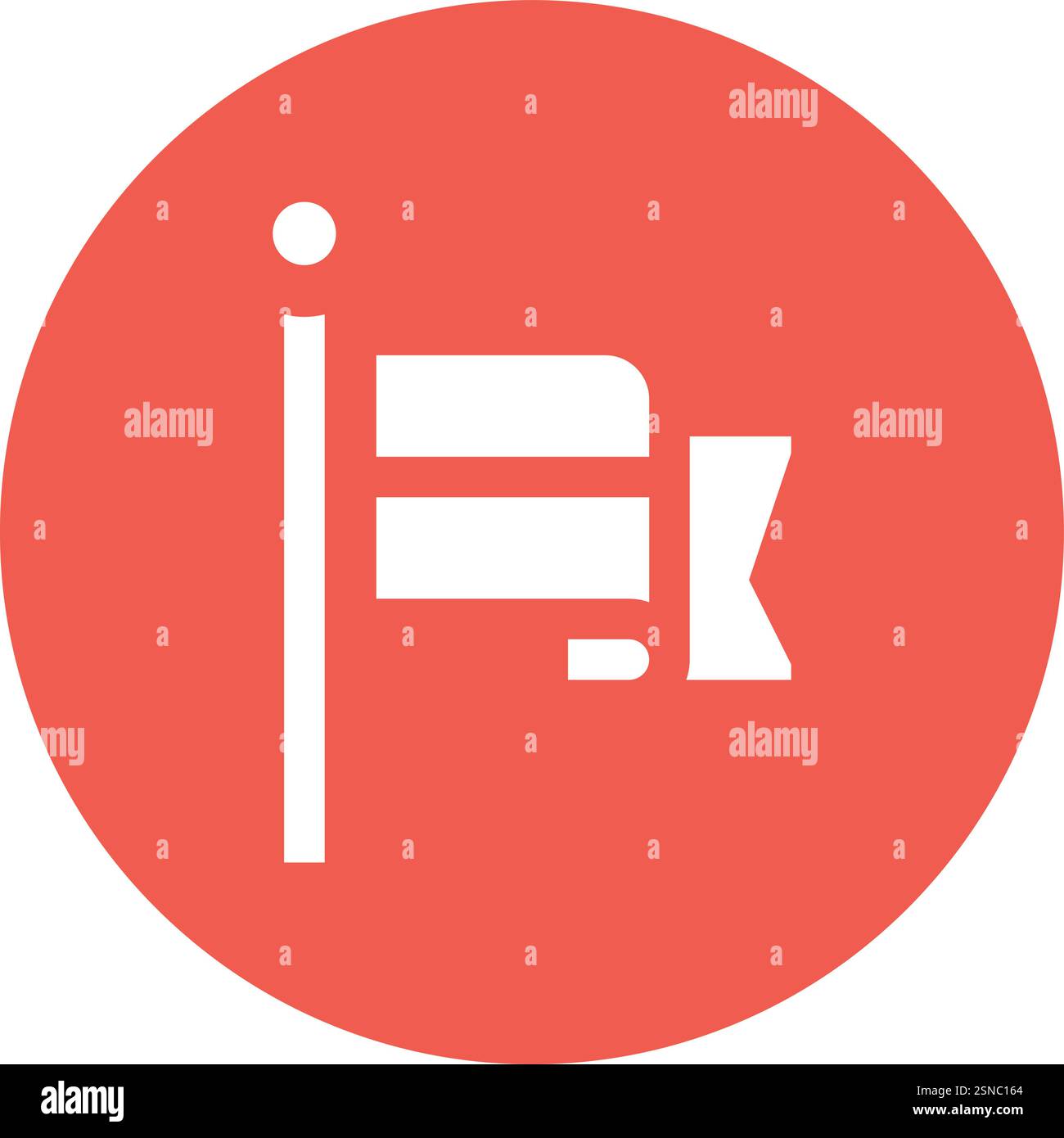 Fluttering Flag Vector Icon Design Illustration Stock Vector