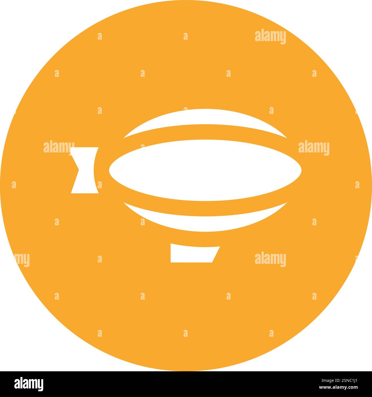 Flying Airship Vector Icon Design Illustration Stock Vector