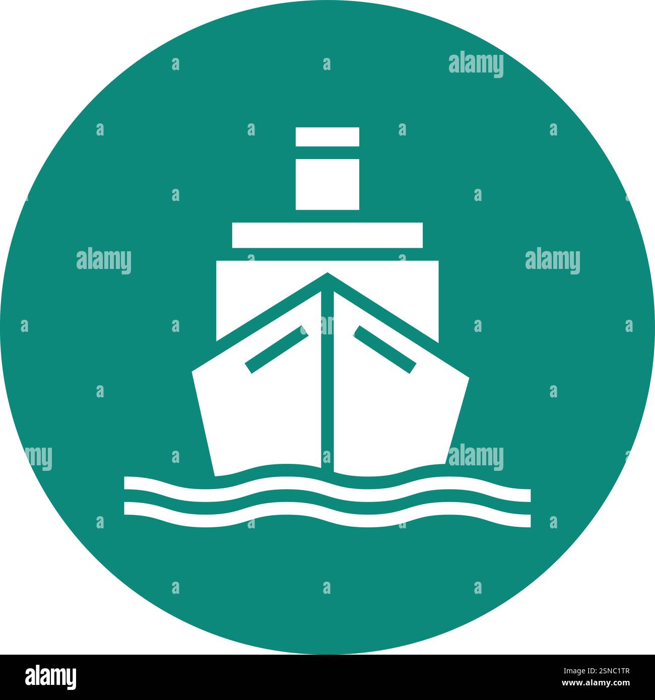 Ship Vector Icon Design Illustration Stock Vector