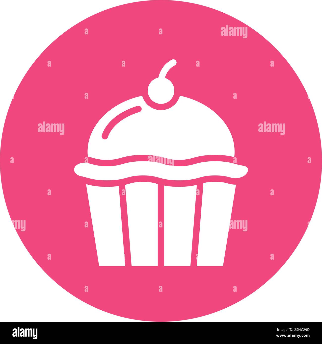 Cupcake Vector Icon Design Illustration Stock Vector