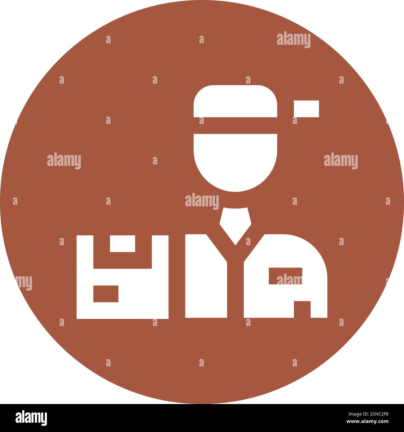 Delivery Man Vector Icon Design Illustration Stock Vector