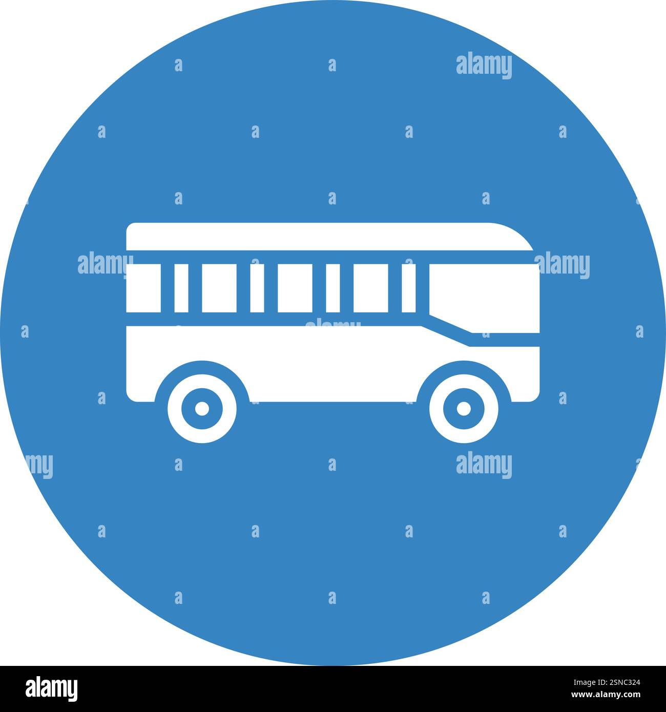Bus Vector Icon Design Illustration Stock Vector