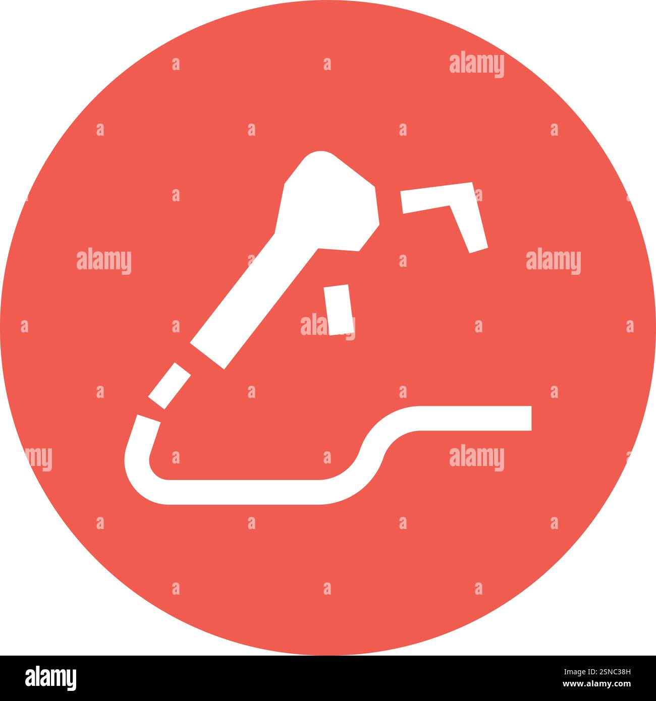 Fuel Nozzle Vector Icon Design Illustration Stock Vector