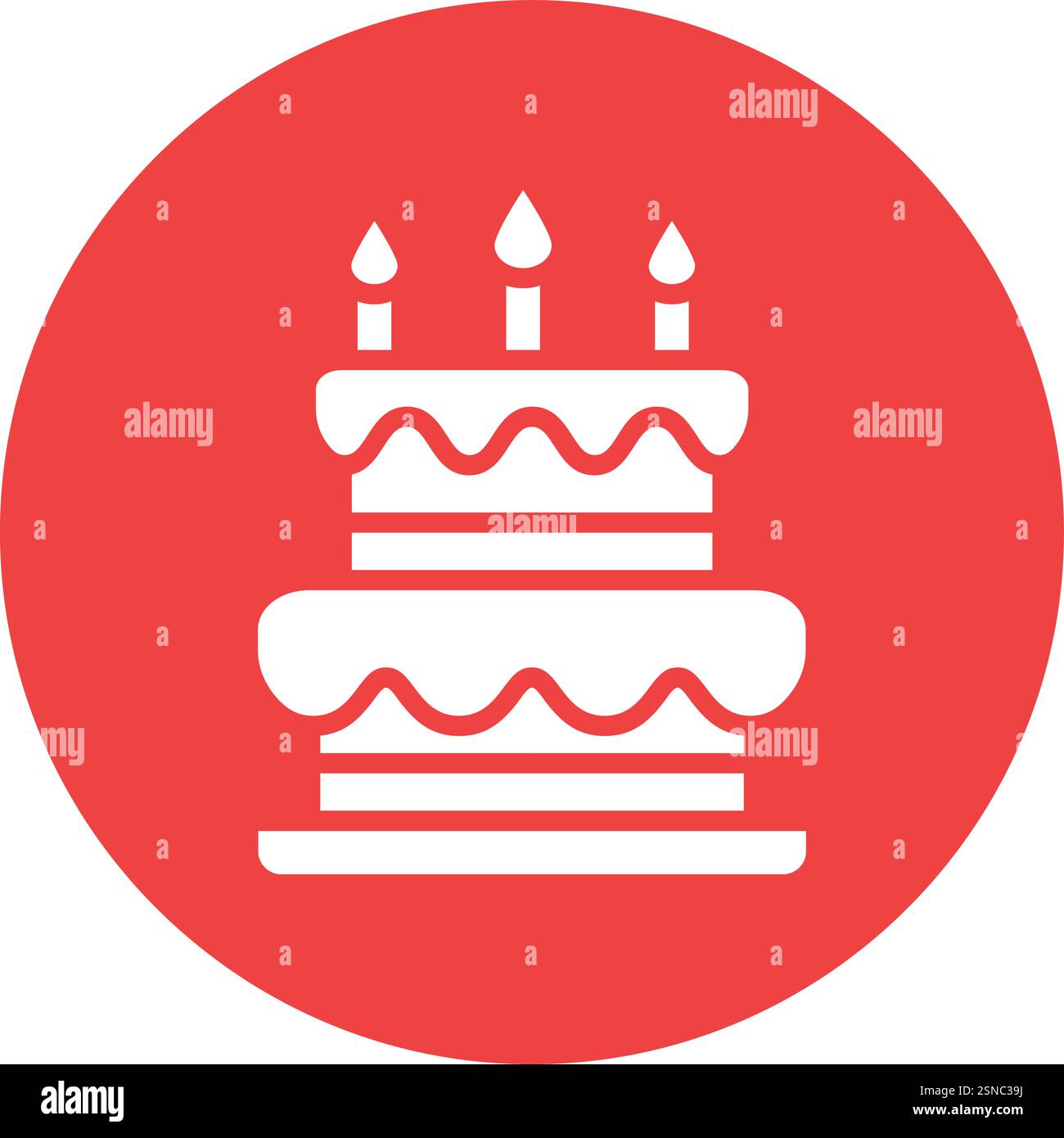 Cake Vector Icon Design Illustration Stock Vector