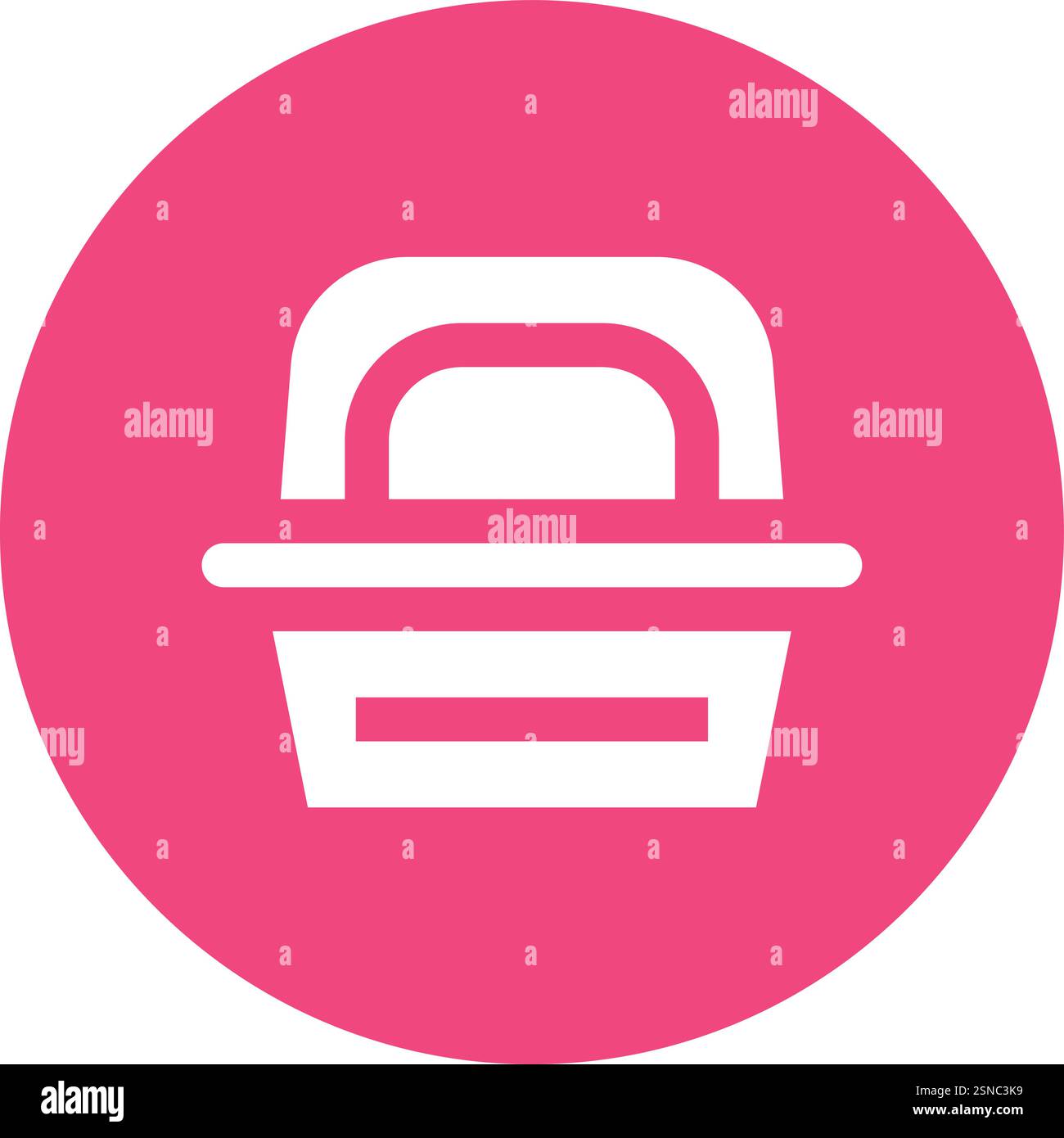 Lunch Box Vector Icon Design Illustration Stock Vector
