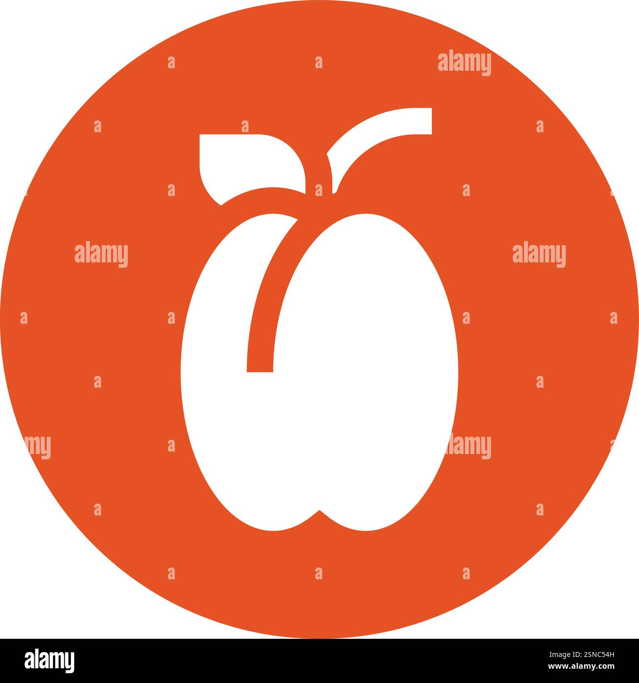 Plum Vector Icon Design Illustration Stock Vector
