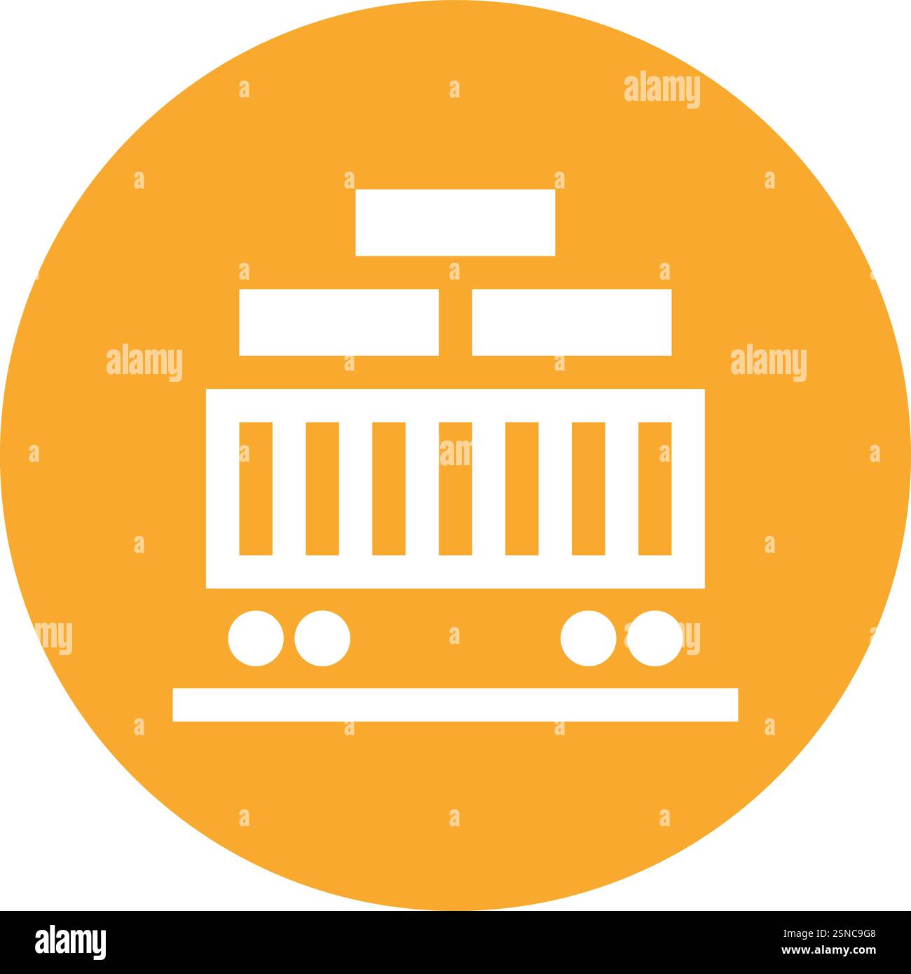 Cargo Train Vector Icon Design Illustration Stock Vector