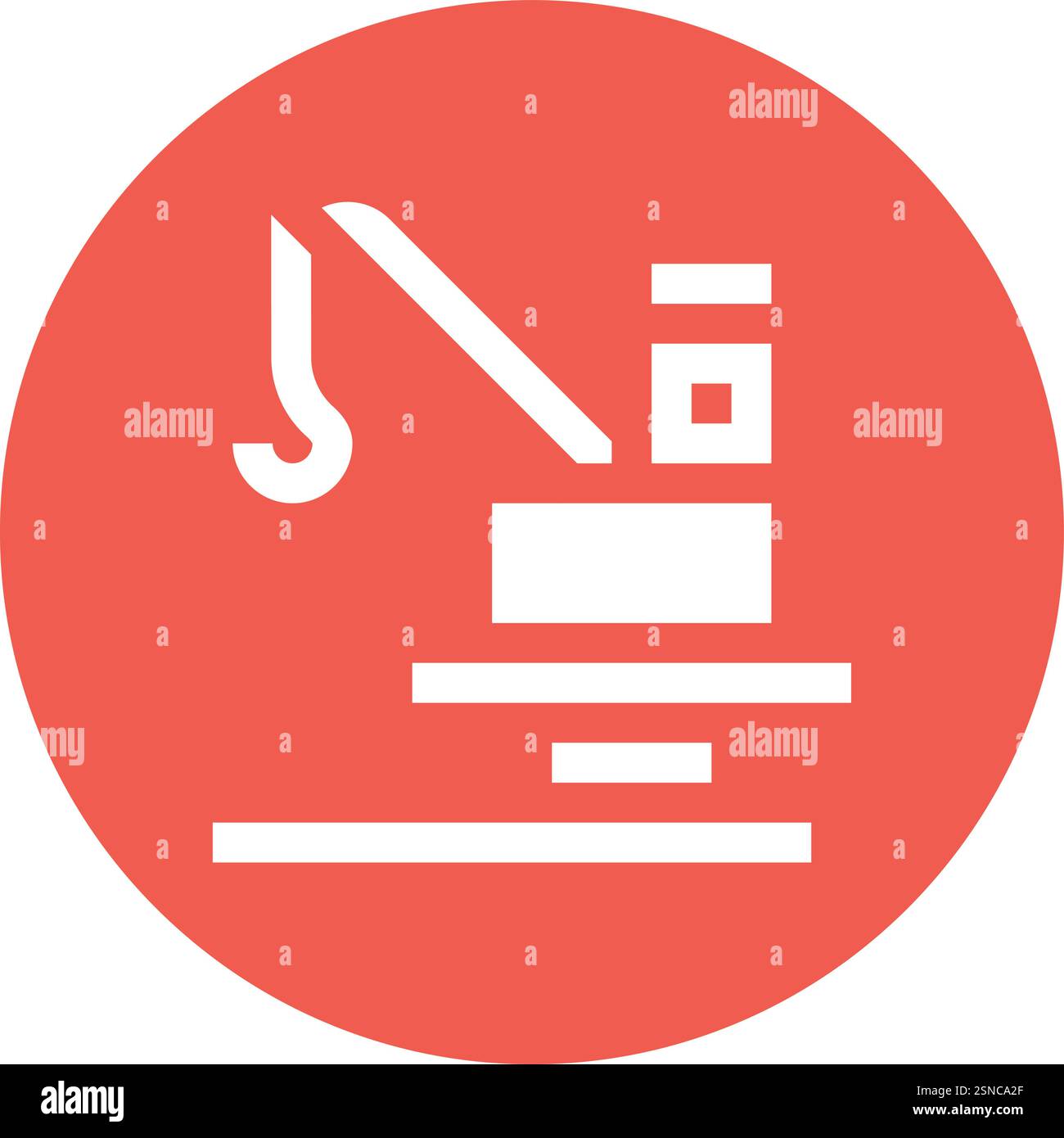 Offshore Rig Vector Icon Design Illustration Stock Vector