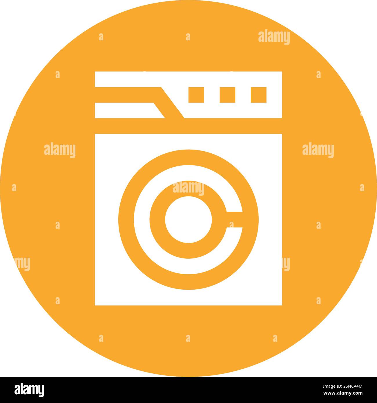 Washing machine Vector Icon Design Illustration Stock Vector