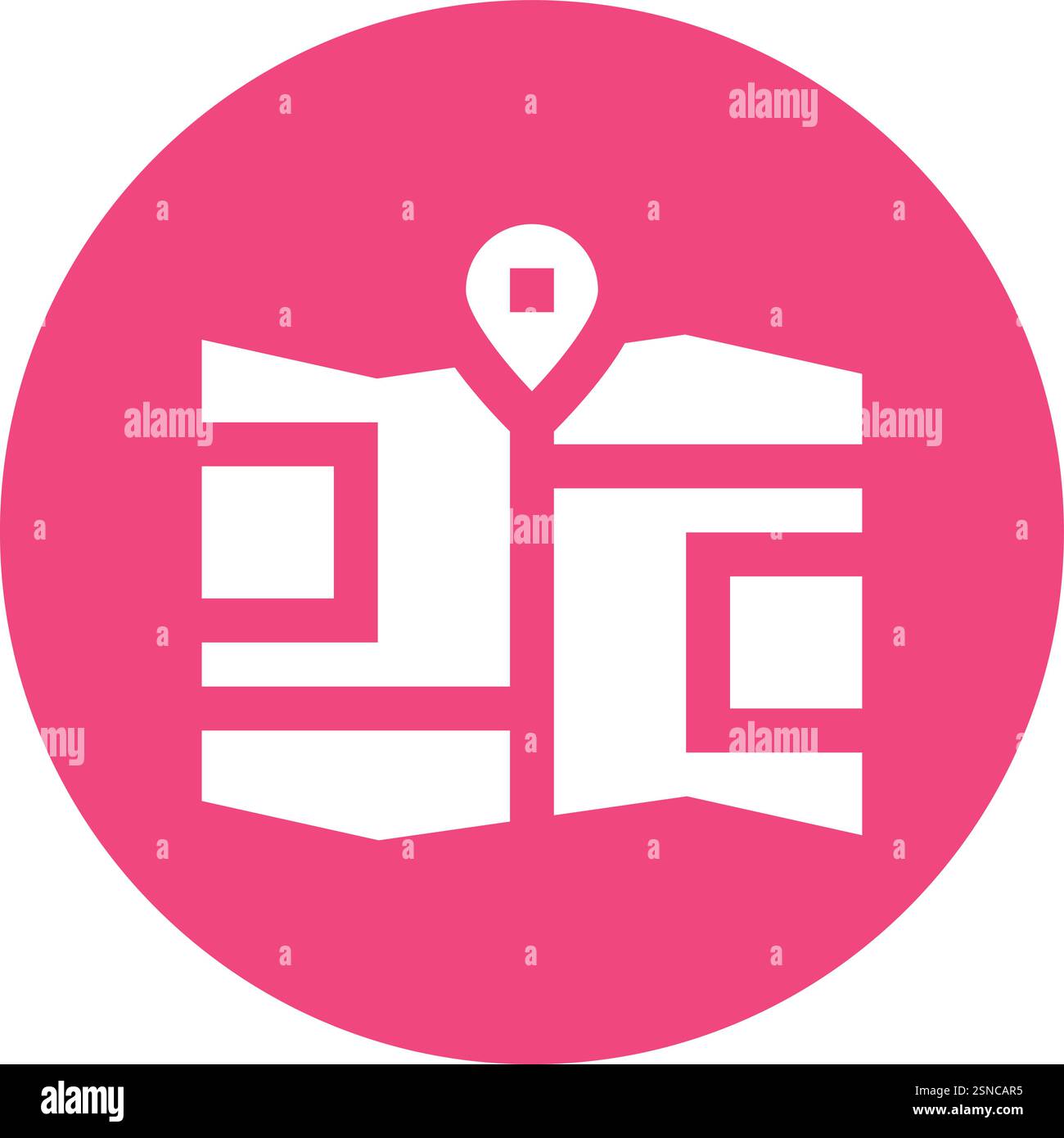 Tri Folded Map Vector Icon Design Illustration Stock Vector