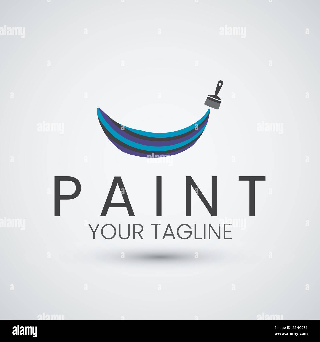 Abstract Paint Logo Design Flat Icon Template Stock Vector