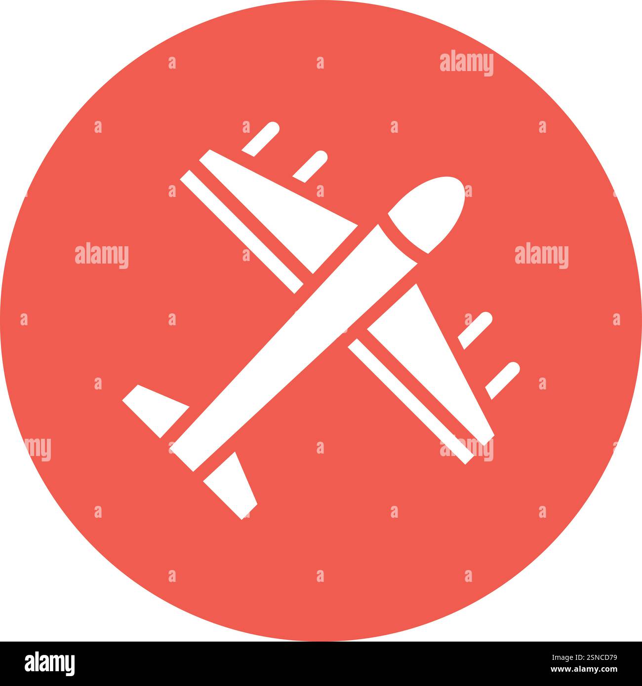 Airplane Vector Icon Design Illustration Stock Vector