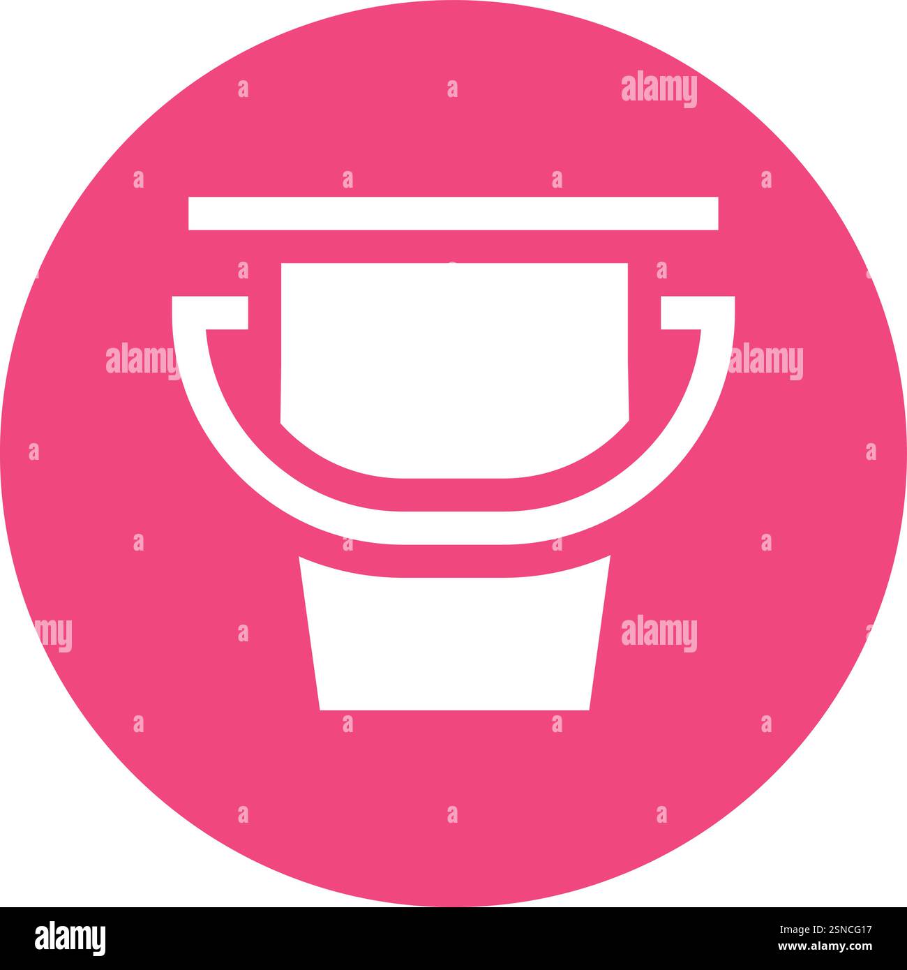 Bucket Vector Icon Design Illustration Stock Vector