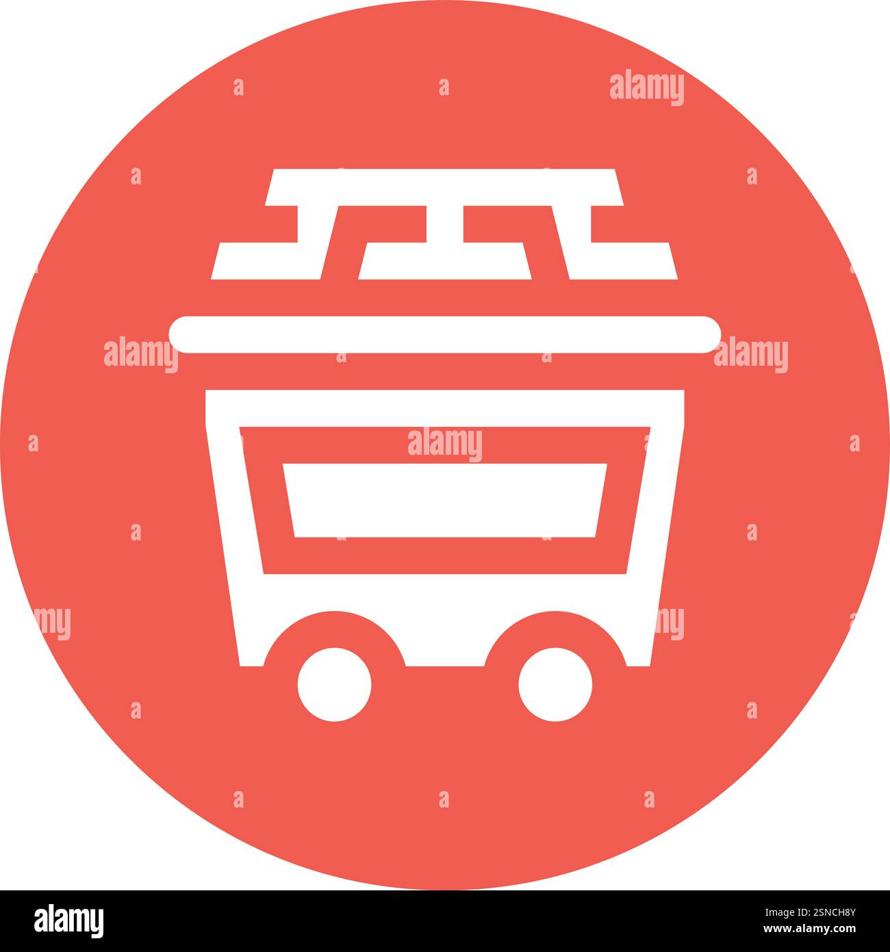 Coal Trolley Vector Icon Design Illustration Stock Vector
