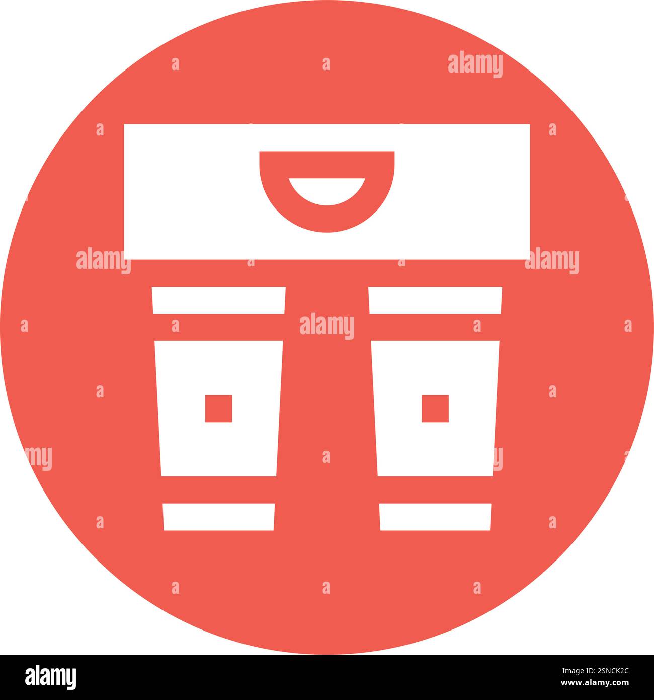 Cup Carrier Vector Icon Design Illustration Stock Vector
