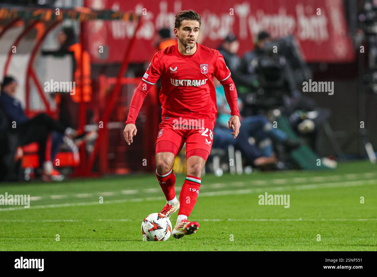 Van Rooij ENSCHEDE, NETHERLANDS - FEBRUARY 13: Bart van Rooij of FC Twente ...