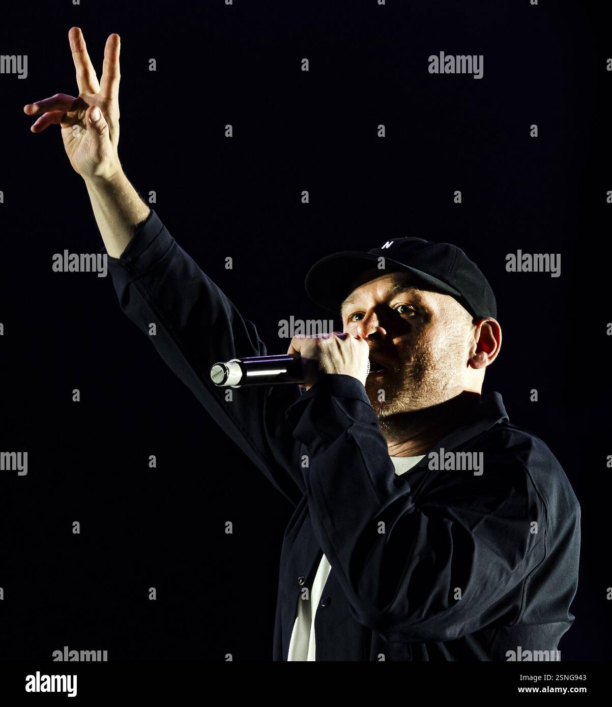 Amsterdam, Netherlands . 13th Feb, 2025. AMSTERDAM - Rapper Sticks ...