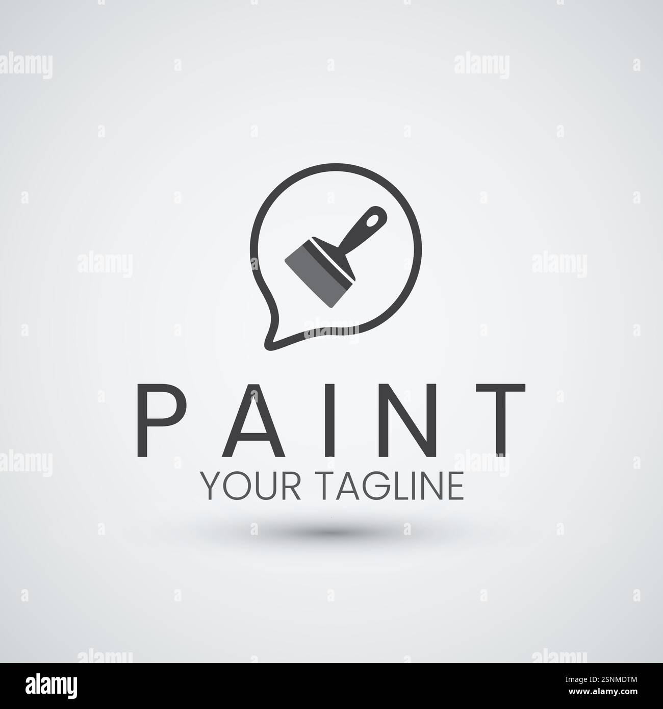 Paint Talk Logo Design Icon Template Stock Vector