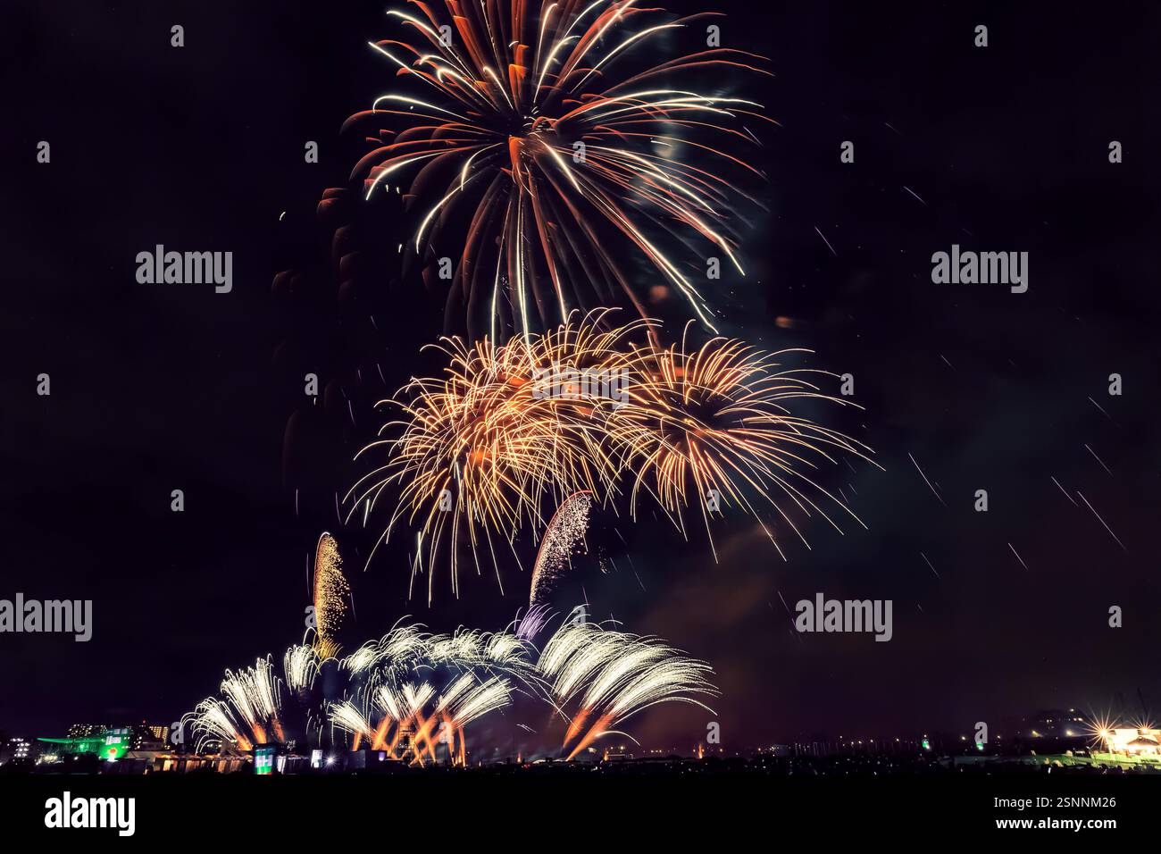 Setagaya-ku Tamagawa Fireworks Festival Tokyo Stock Photo