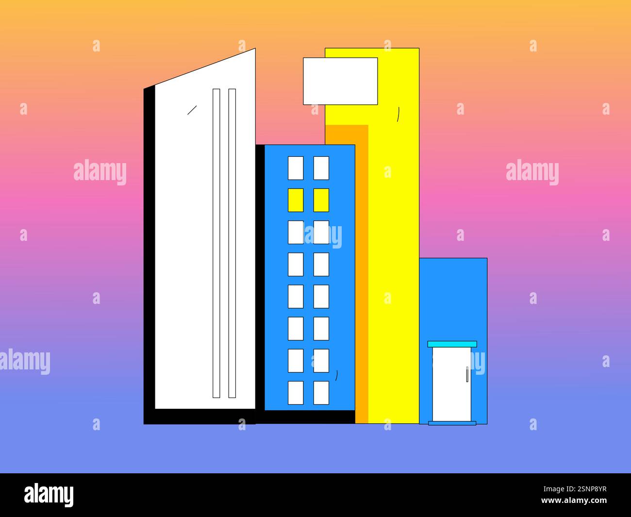 House building vector concept operation hand drawn illustration Stock ...