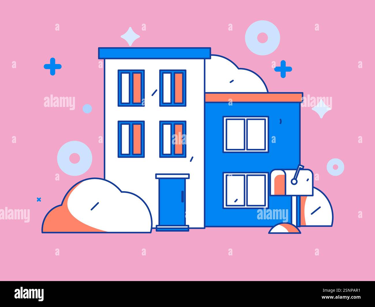 House building vector concept operation hand drawn illustration Stock ...