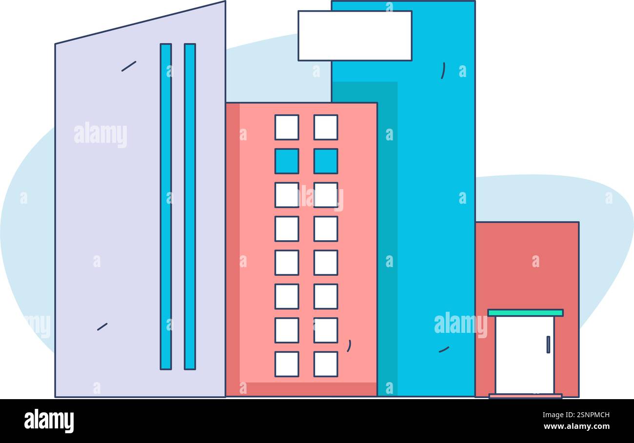 House building vector concept operation hand drawn illustration Stock ...
