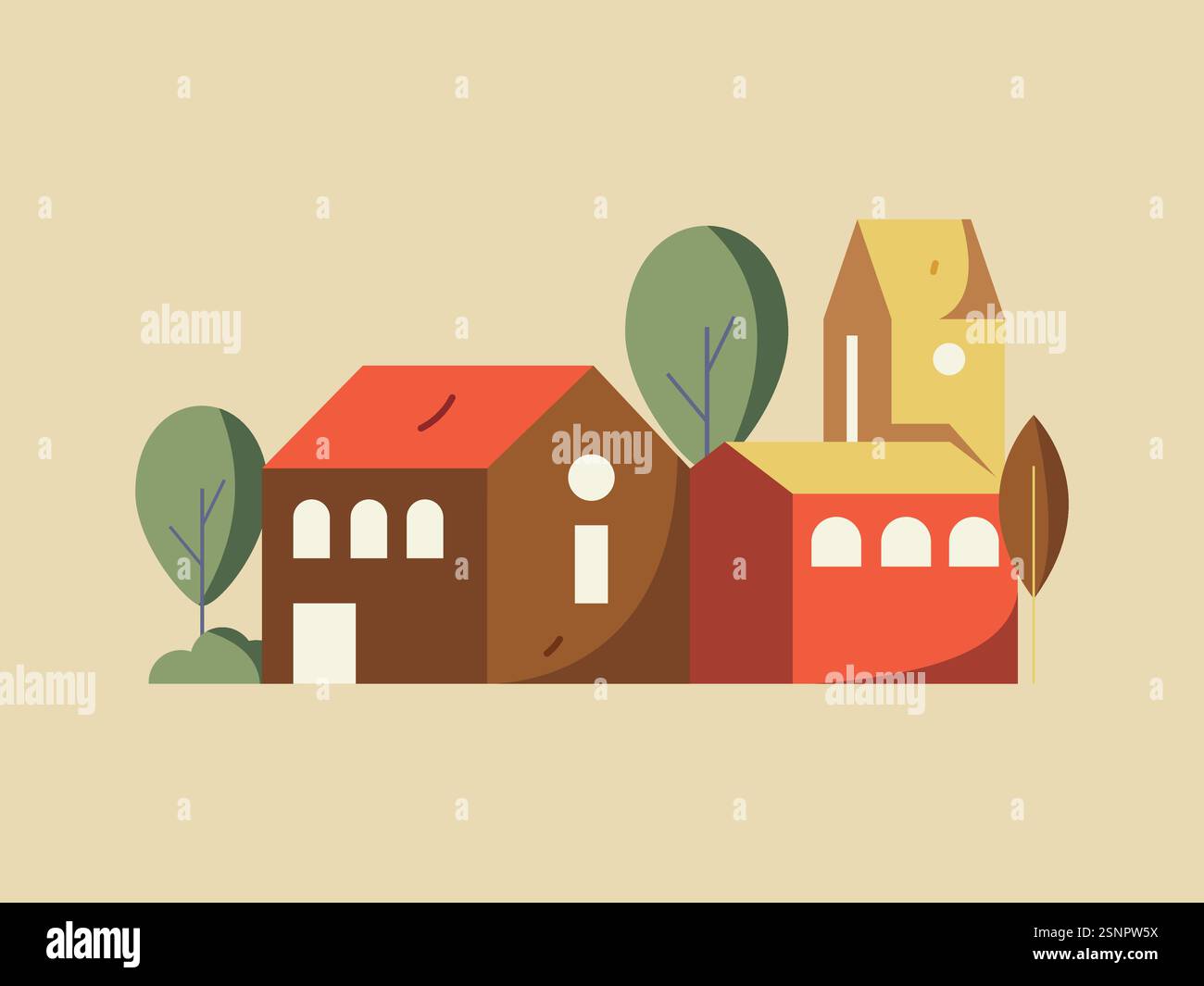 House building vector concept operation hand drawn illustration Stock ...