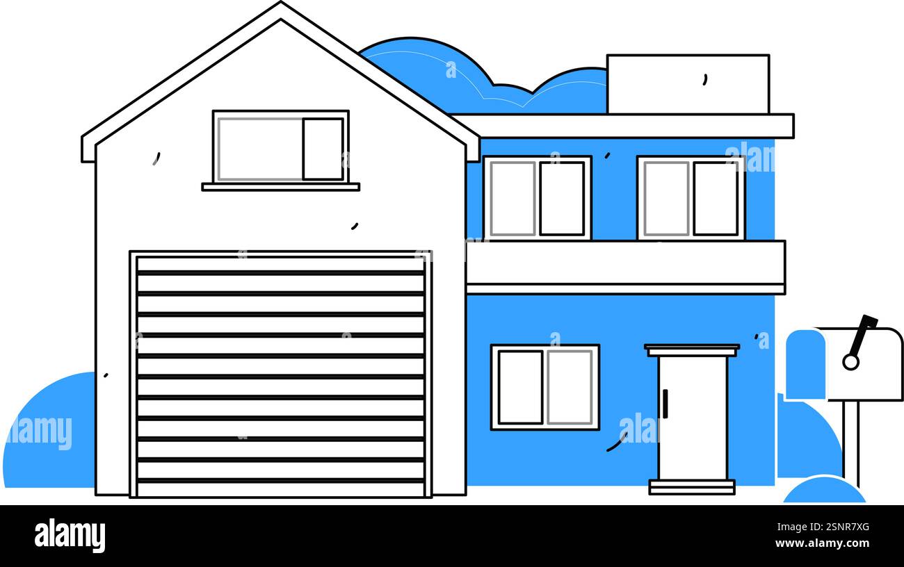 House building vector concept operation hand drawn illustration Stock ...