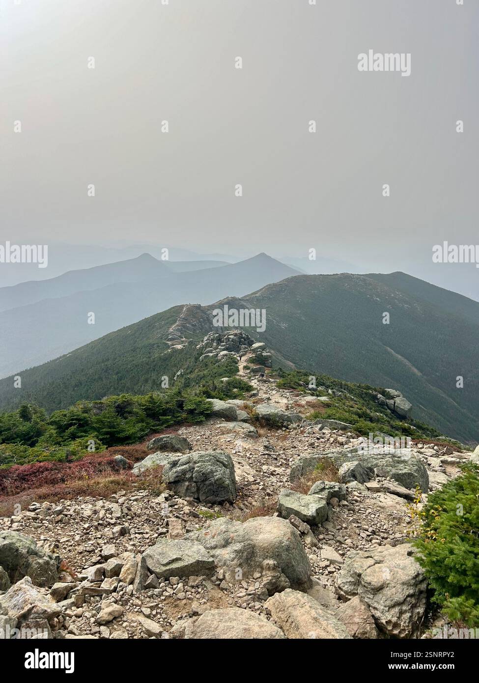 View From Franconia Ridge Trail | Mount Lafayette, New Hamshire - Smartphone Captured Stock Image