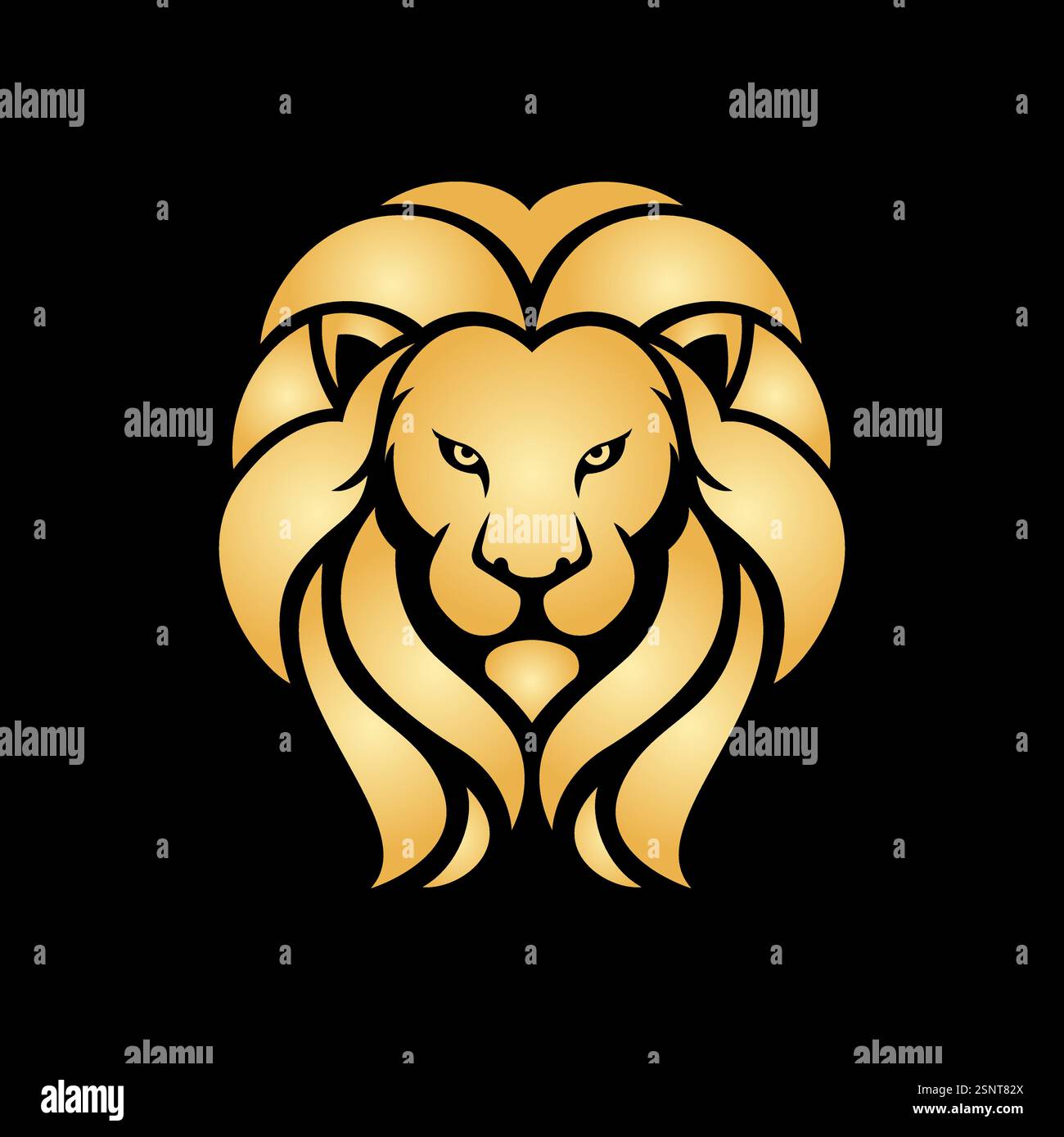 Elegant Lion Head Logo Design Stock Vector Image & Art - Alamy