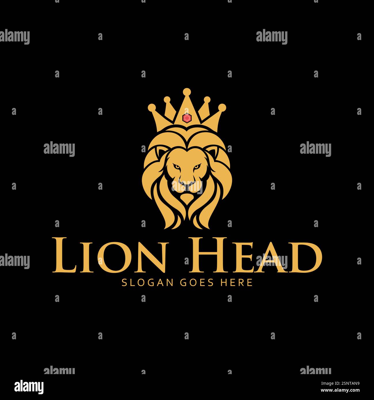Elegant gold king lion crown logo Stock Vector Image & Art - Alamy